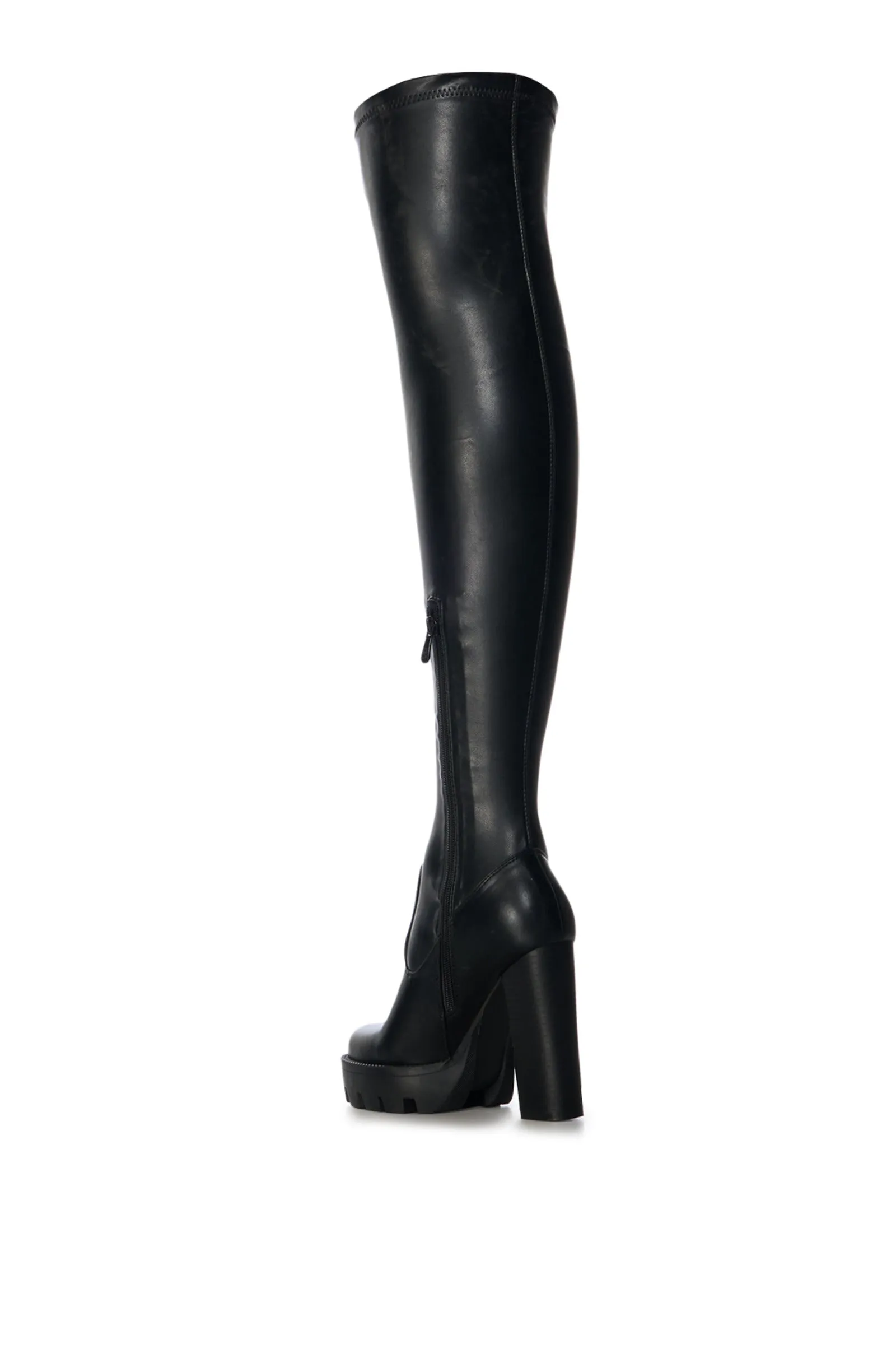 ASHLAND-BLACK 4 WAY STRETCH PLATFORM BOOT