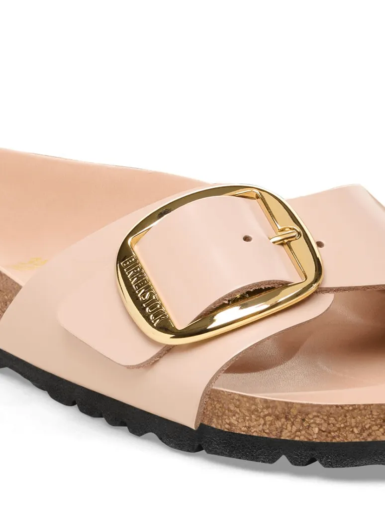 Birkenstock Madrid Big Buckle Sandal in High Shine New Beige
