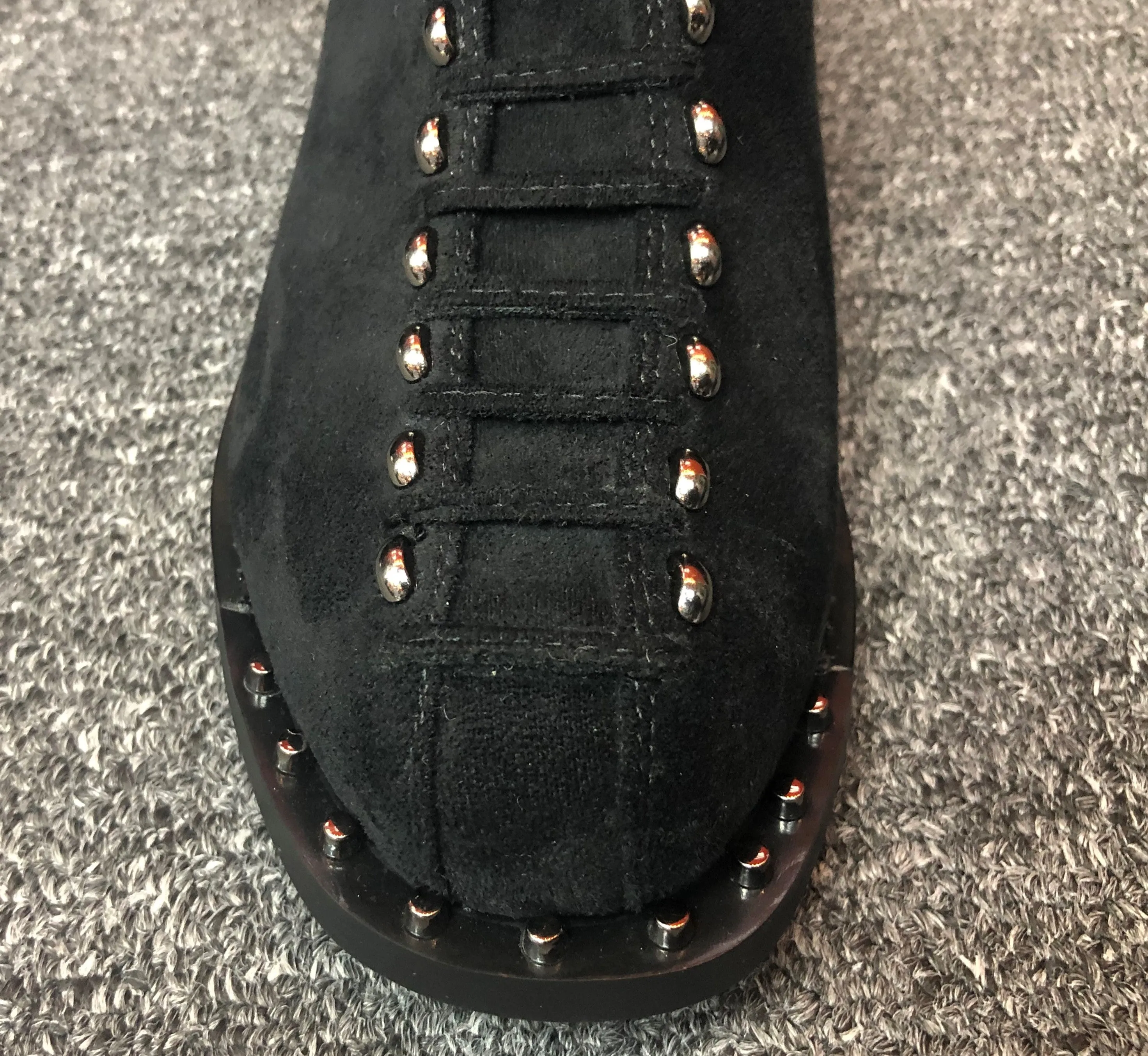 Black Lace-up Suede Rugged Boots