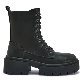 BRAZIL20 CHUNKY CLEATED PLATFORM LACE UP ANKLE BOOT