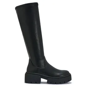 BRAZIL40 CLEATED PLATFORM HEEL KNEE HIGH BOOT