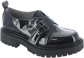 Circus by Sam Edelman Edelle Black Lugged-Sole Monk-Strap Slip On Loafers