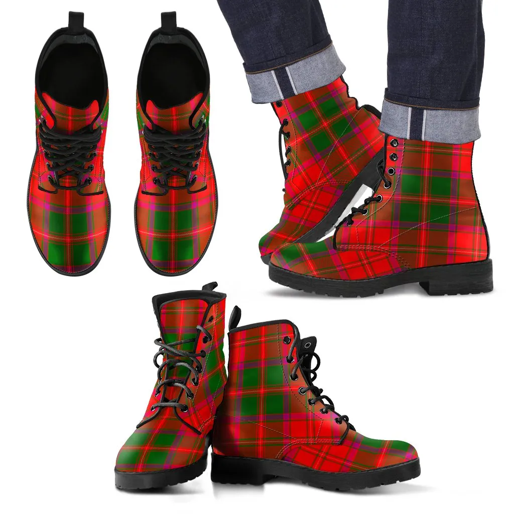 Crief District Tartan Leather Boots