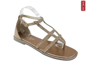 Diva Bling Flat Sandals bronze