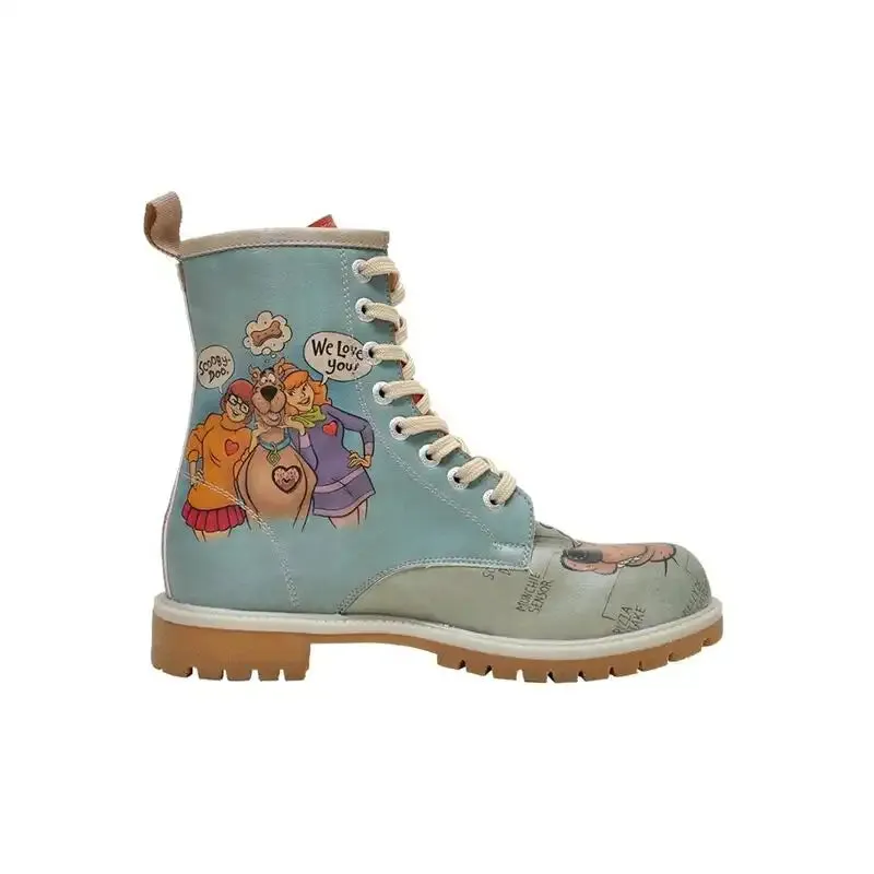DOGO - Women Vegan Leather Red Long Boots - Warner Bros Hungry Doo Scooby Doo Design