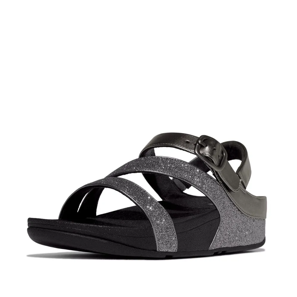 FitFlop Skinny II Glitterdust Z Strap Sandals - Pewter