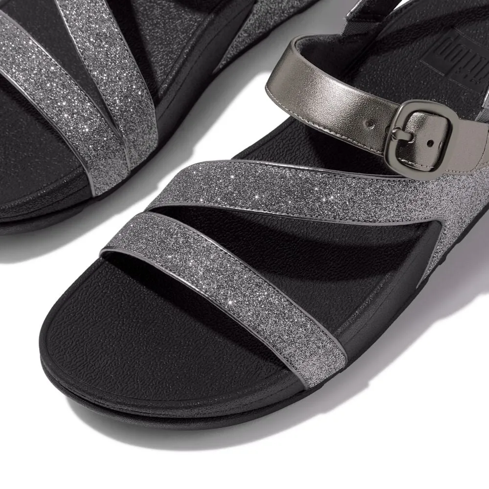 FitFlop Skinny II Glitterdust Z Strap Sandals - Pewter