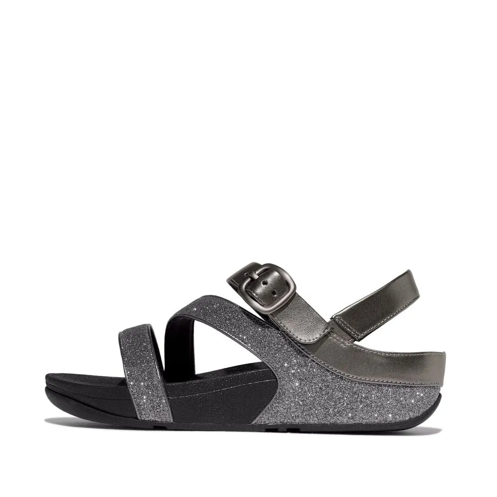 FitFlop Skinny II Glitterdust Z Strap Sandals - Pewter