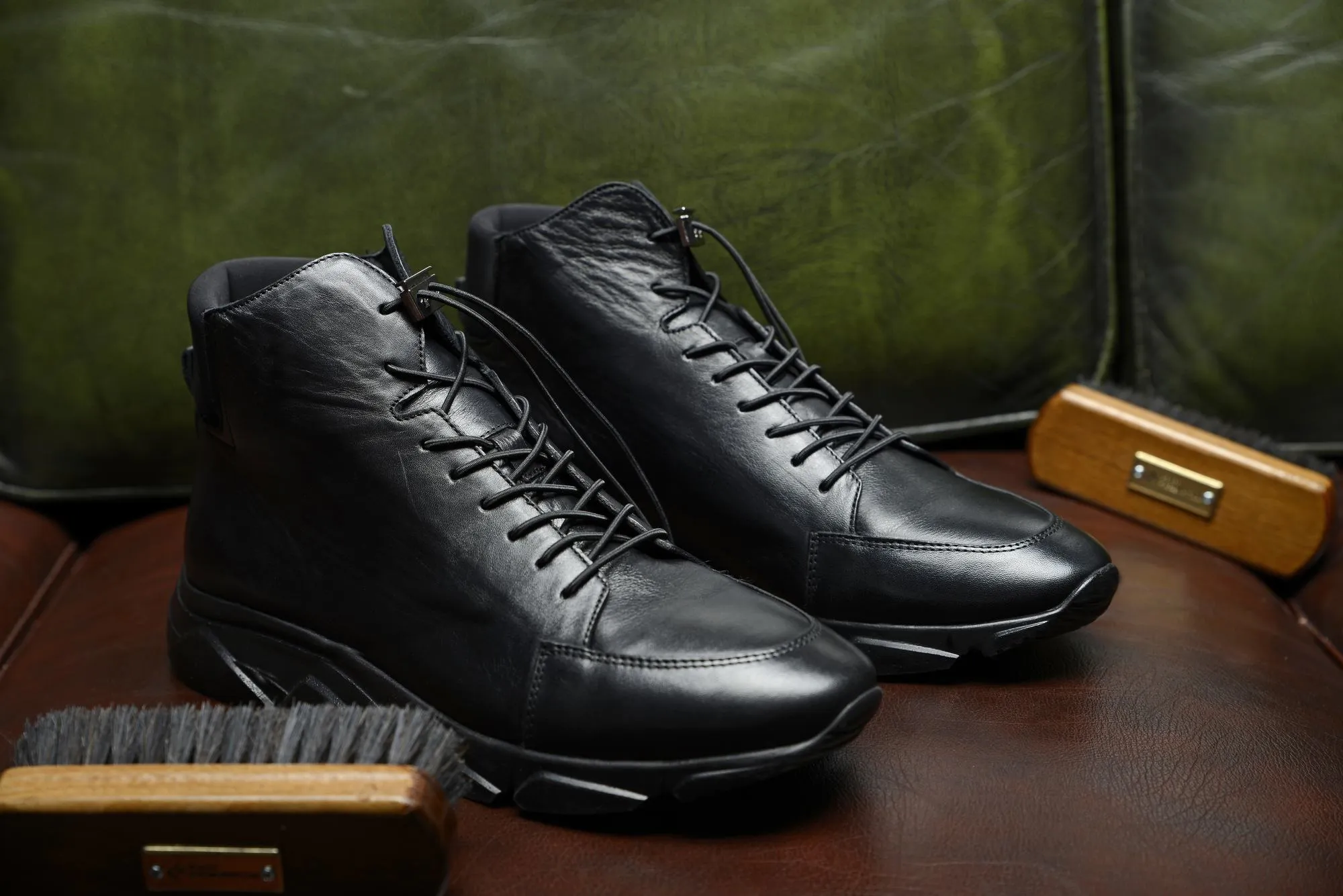 FOOT FEDERATION LACE-UP WALKING MENS BOOT BLACK