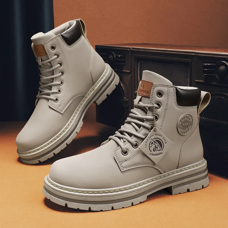 Funki Buys | Boots | Men's High Top Boots Leather Work Boots