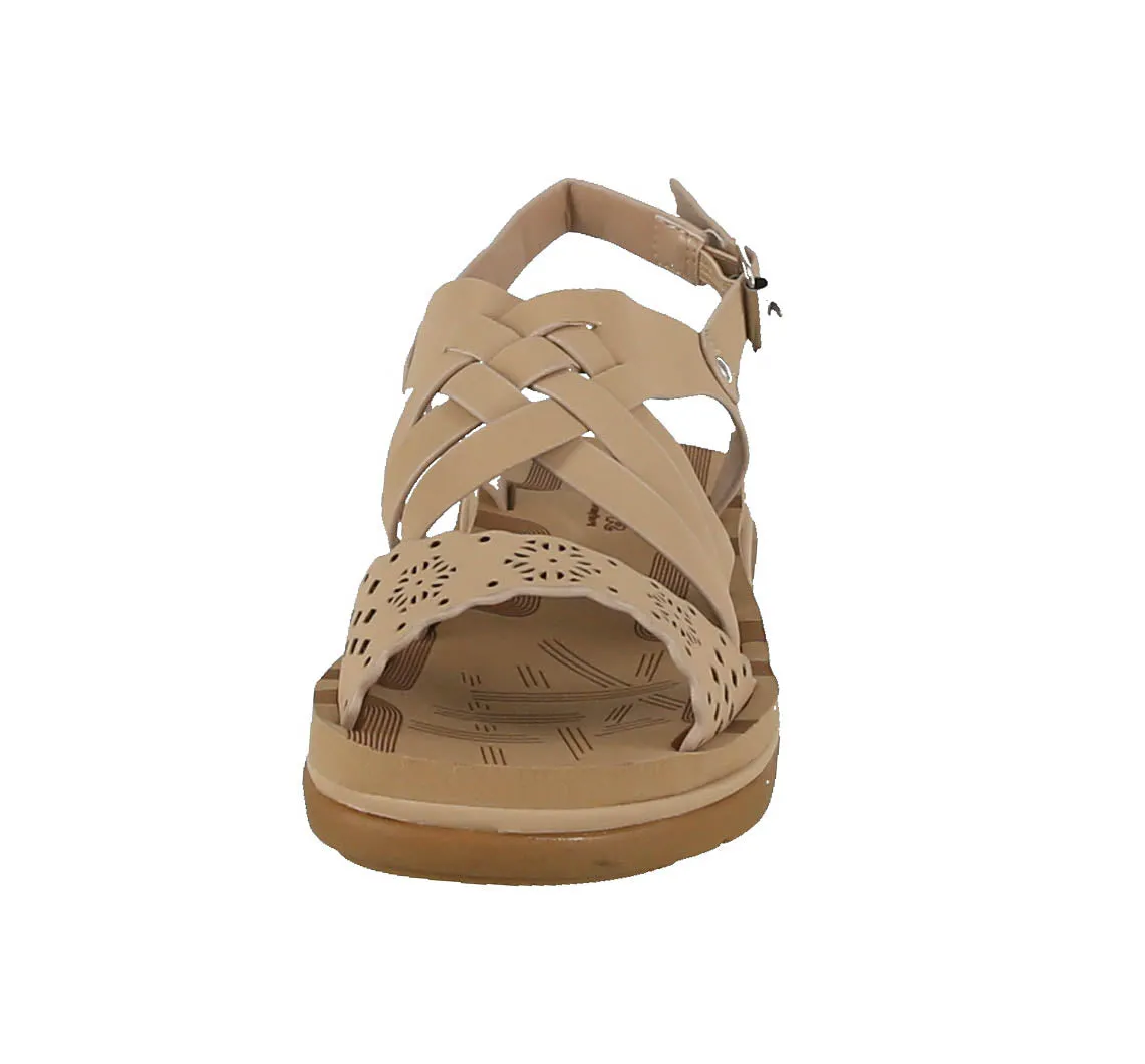 KID'S SHOES TAUPE PU LEATHER SANDALS TRACY-15K