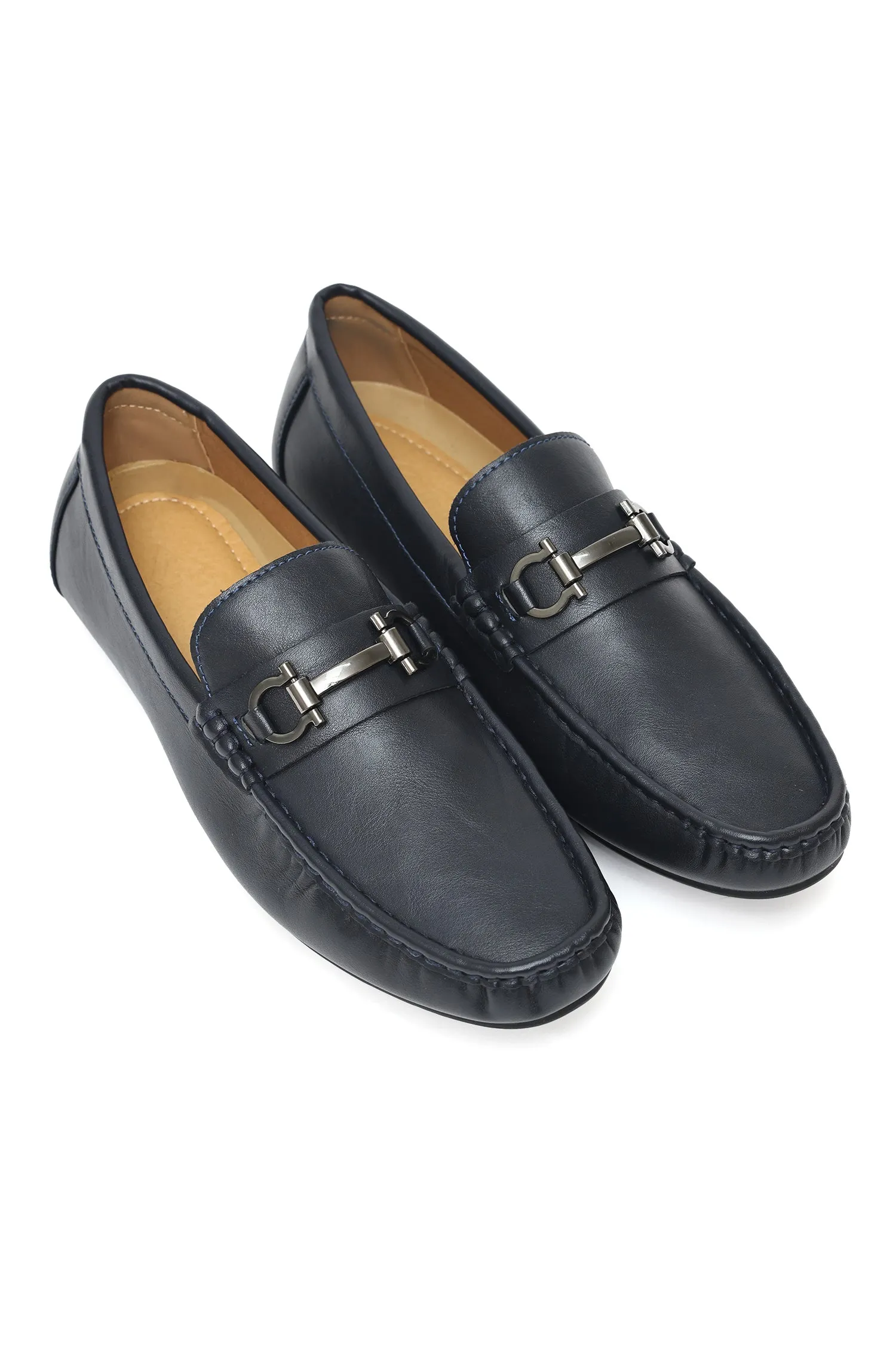 MODERN HORSEBIT LEATHER LOAFERS-NAVY