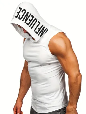Moisture-Wicking Hooded Tank Top Shirts - Quick Dry, Breathable, Athletic Gym Wear for Men - Ideal for Running, Training, and Bodybuilding