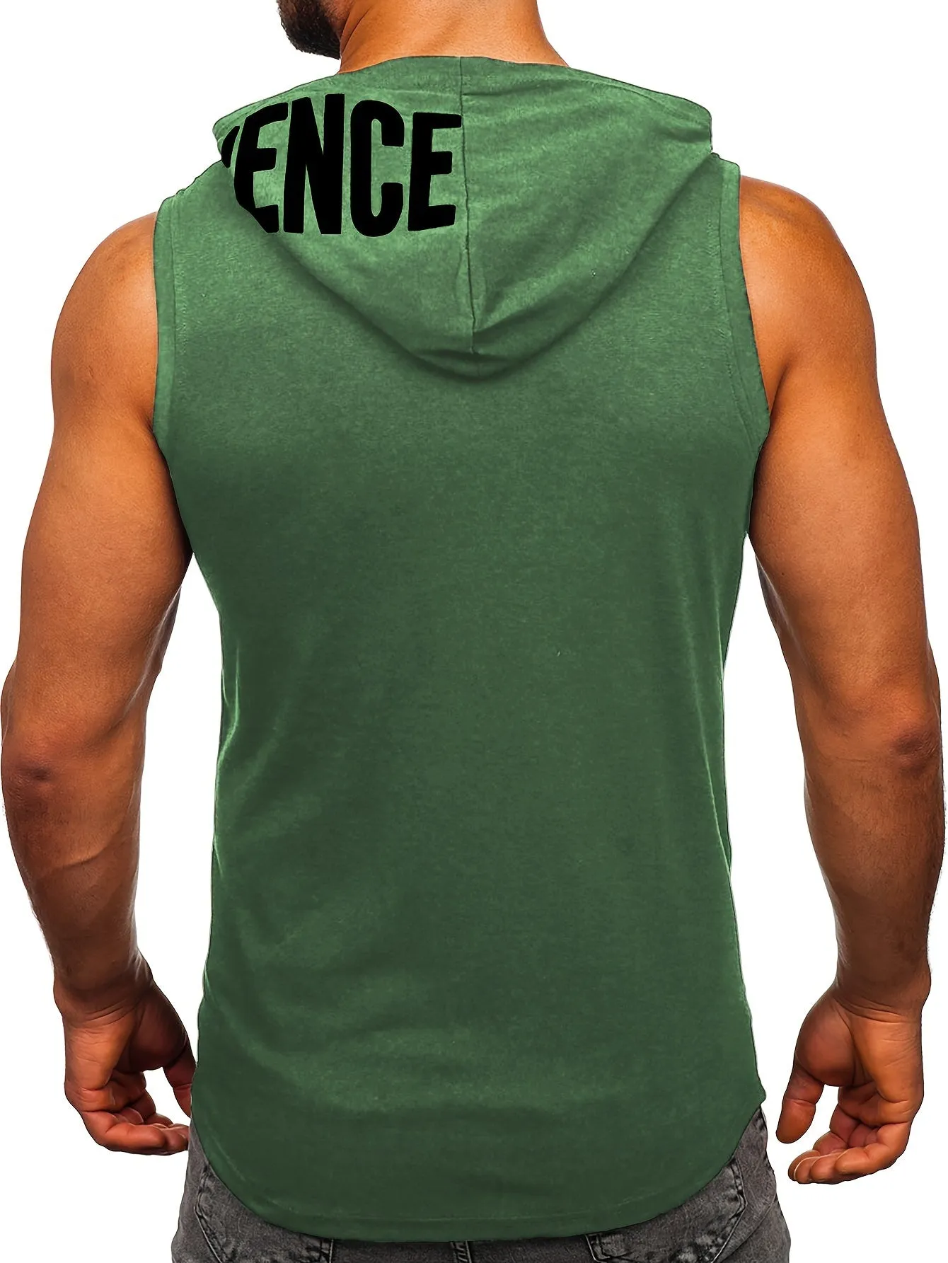 Moisture-Wicking Hooded Tank Top Shirts - Quick Dry, Breathable, Athletic Gym Wear for Men - Ideal for Running, Training, and Bodybuilding