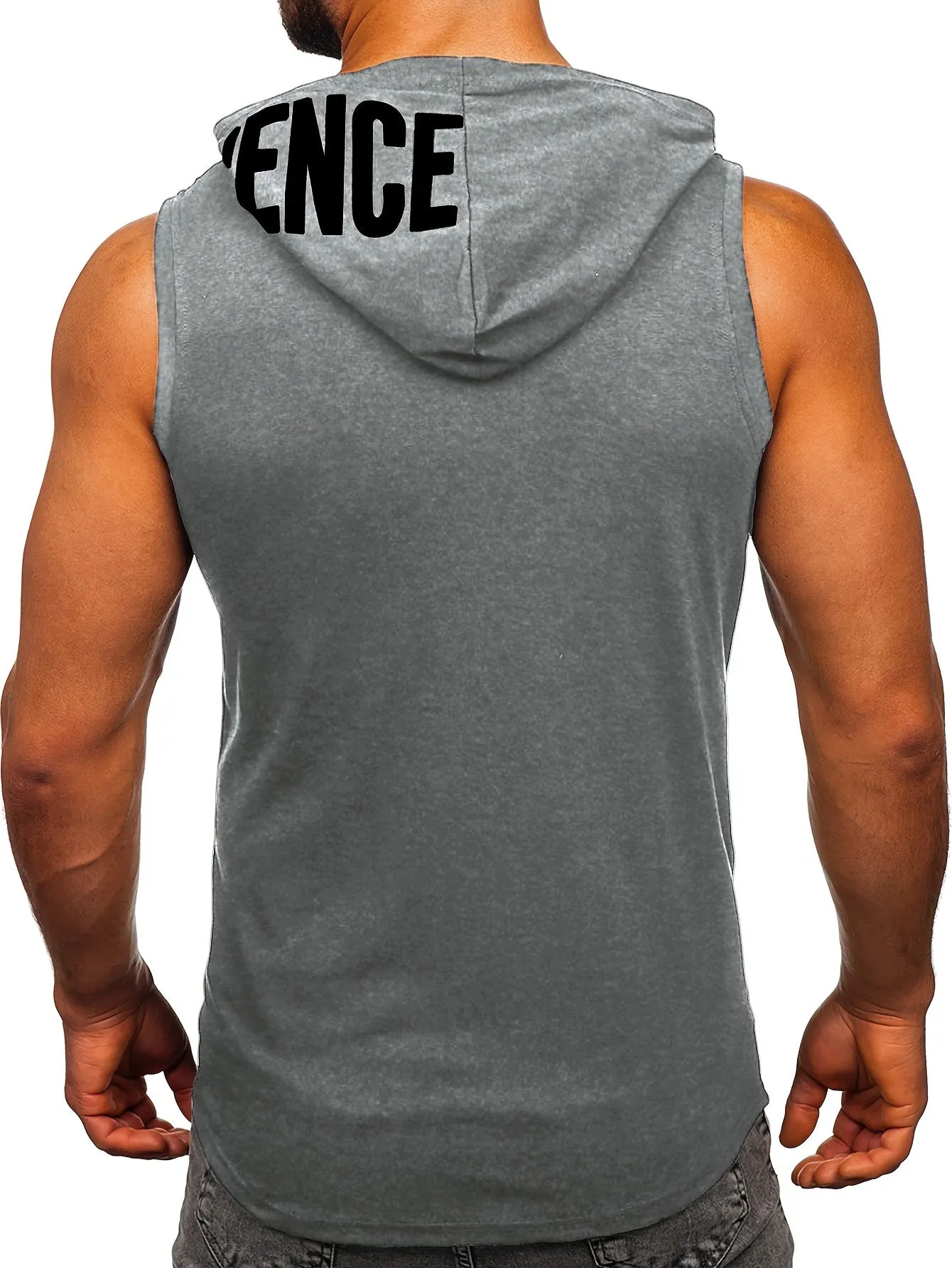 Moisture-Wicking Hooded Tank Top Shirts - Quick Dry, Breathable, Athletic Gym Wear for Men - Ideal for Running, Training, and Bodybuilding