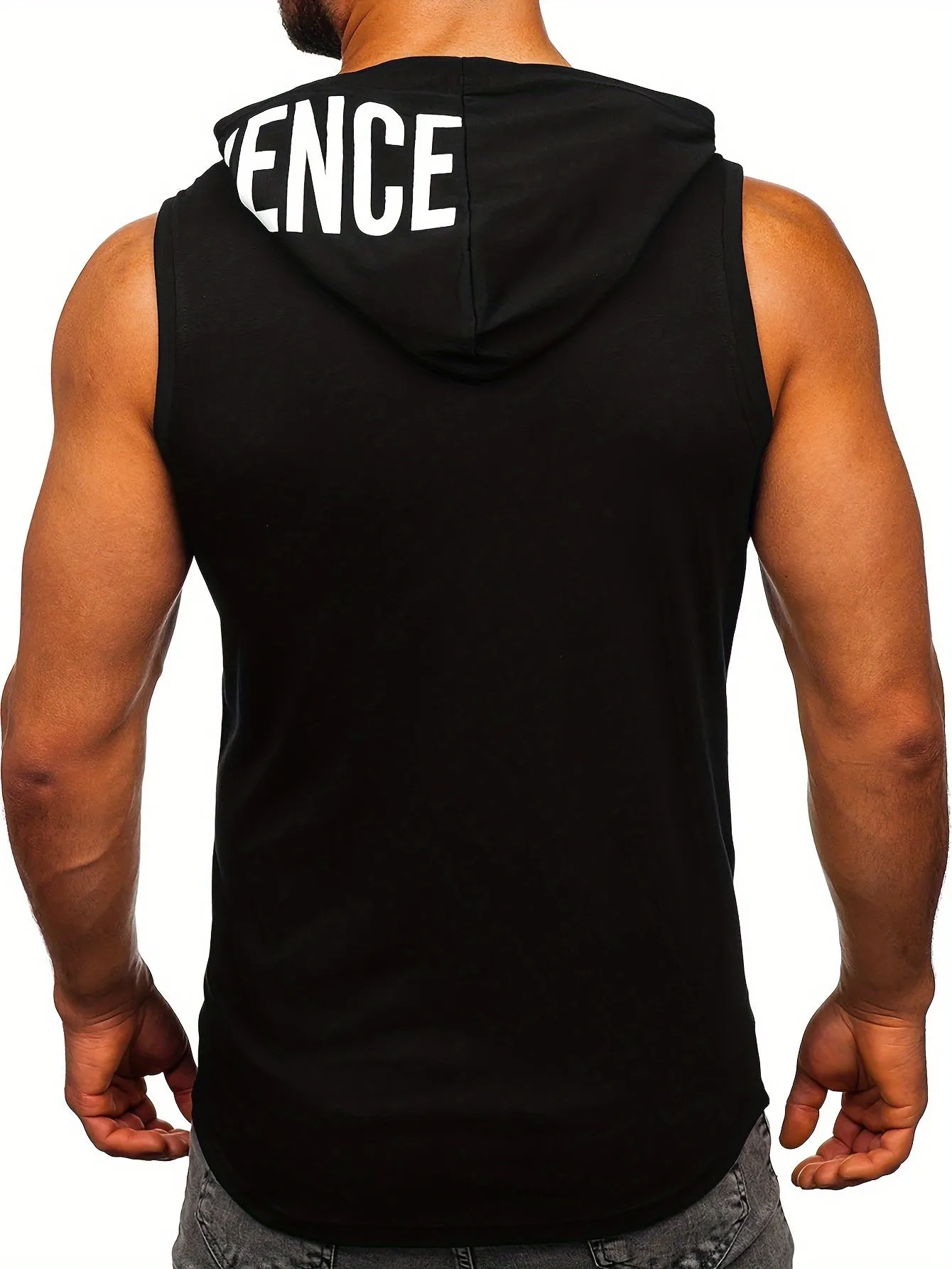 Moisture-Wicking Hooded Tank Top Shirts - Quick Dry, Breathable, Athletic Gym Wear for Men - Ideal for Running, Training, and Bodybuilding