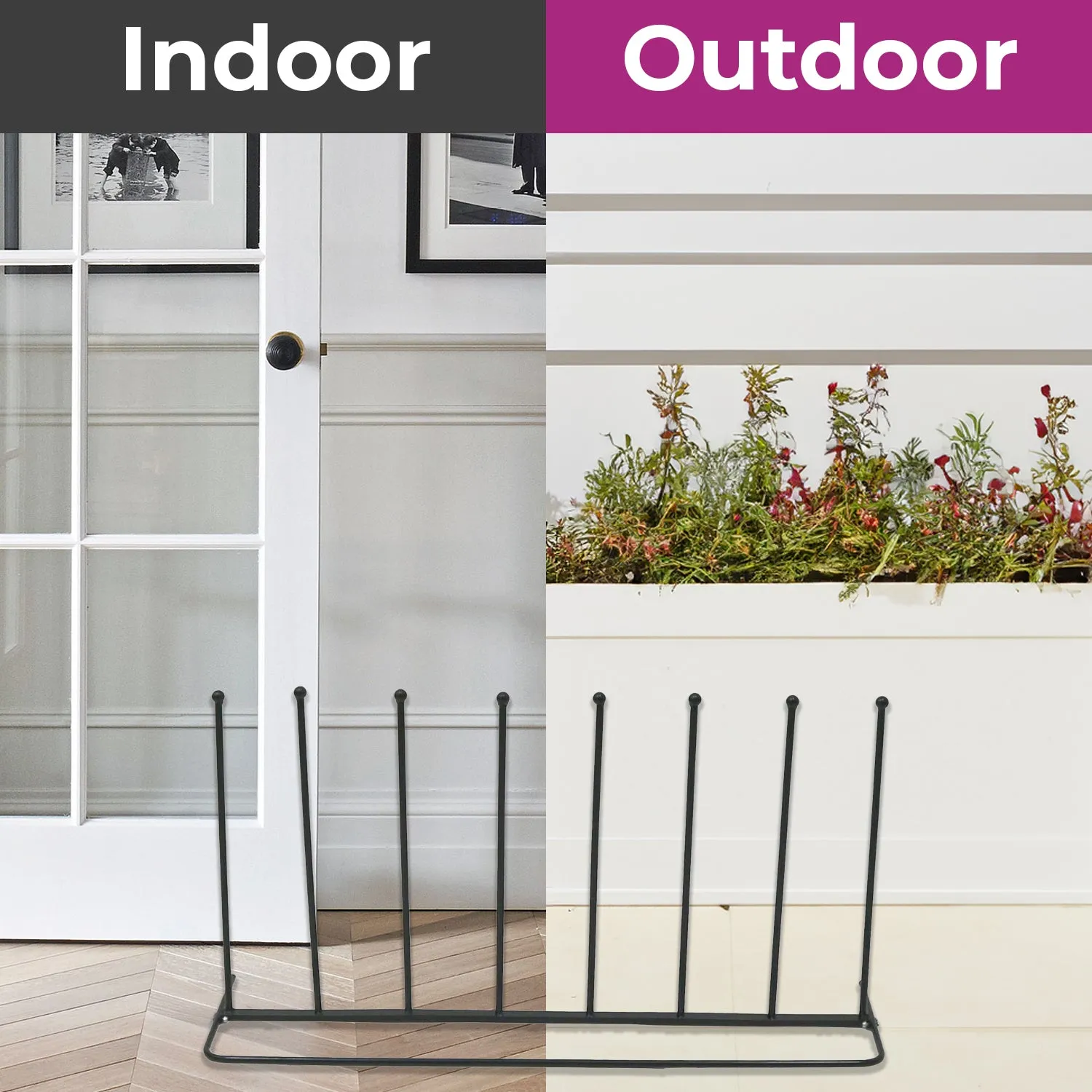 Neo Steel Black Powder Coated Boot Rack - Holds 4 Pairs