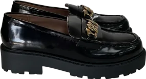 New Look Black Patent Leather-look Tassel Trim Loafers UK 7 EU 40 👠