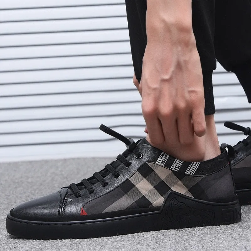 New Low-top Breathable Canvas Leather Sneakers