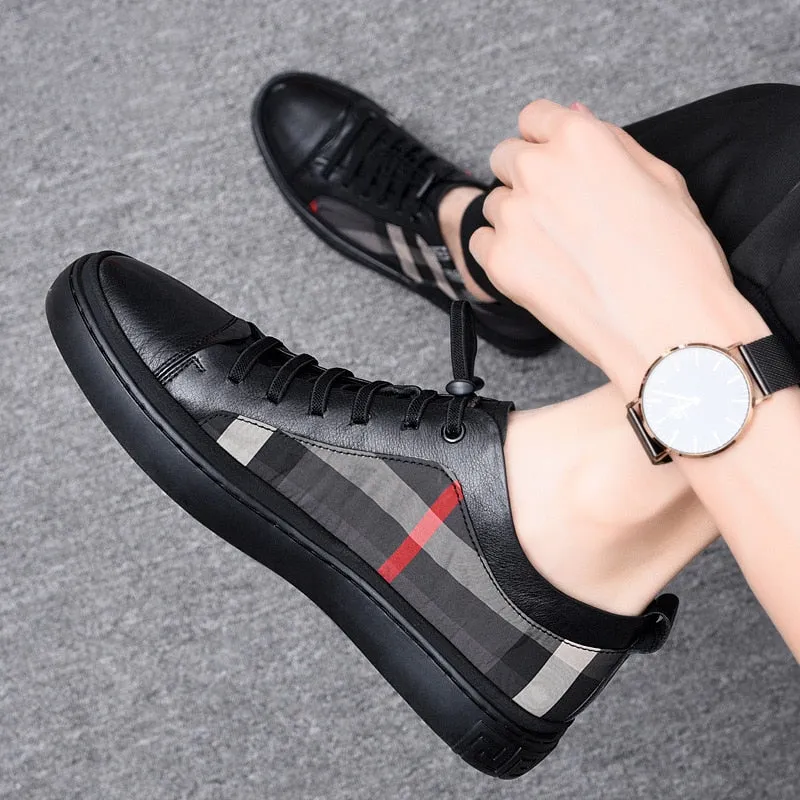 New Low-top Breathable Canvas Leather Sneakers