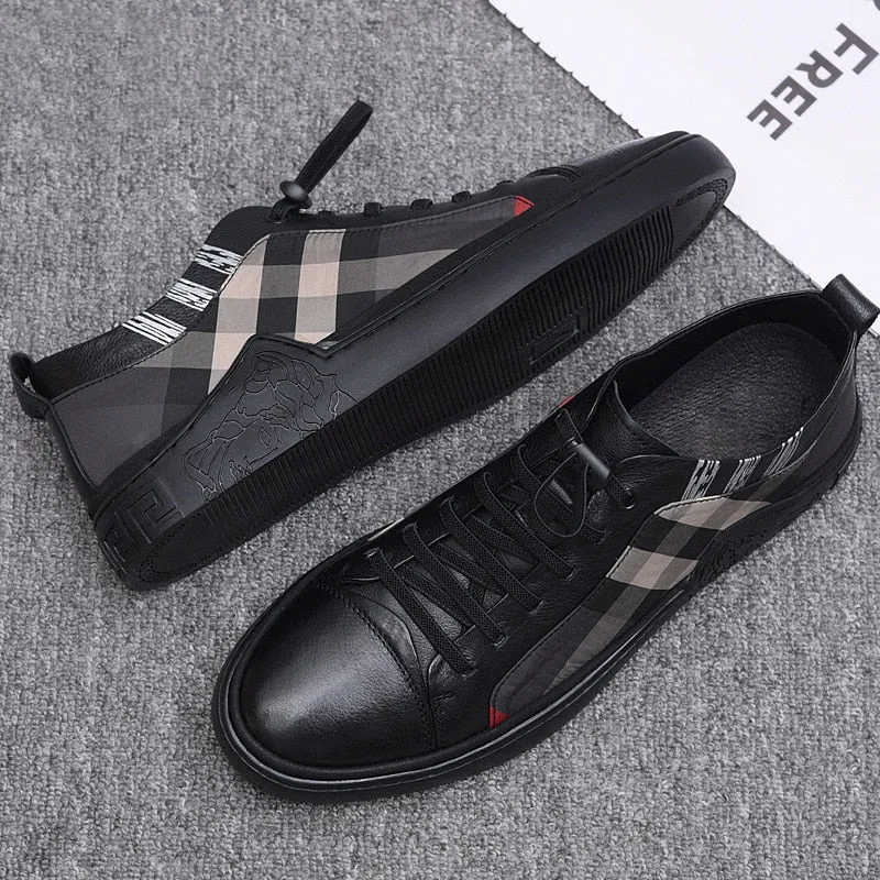 New Low-top Breathable Canvas Leather Sneakers