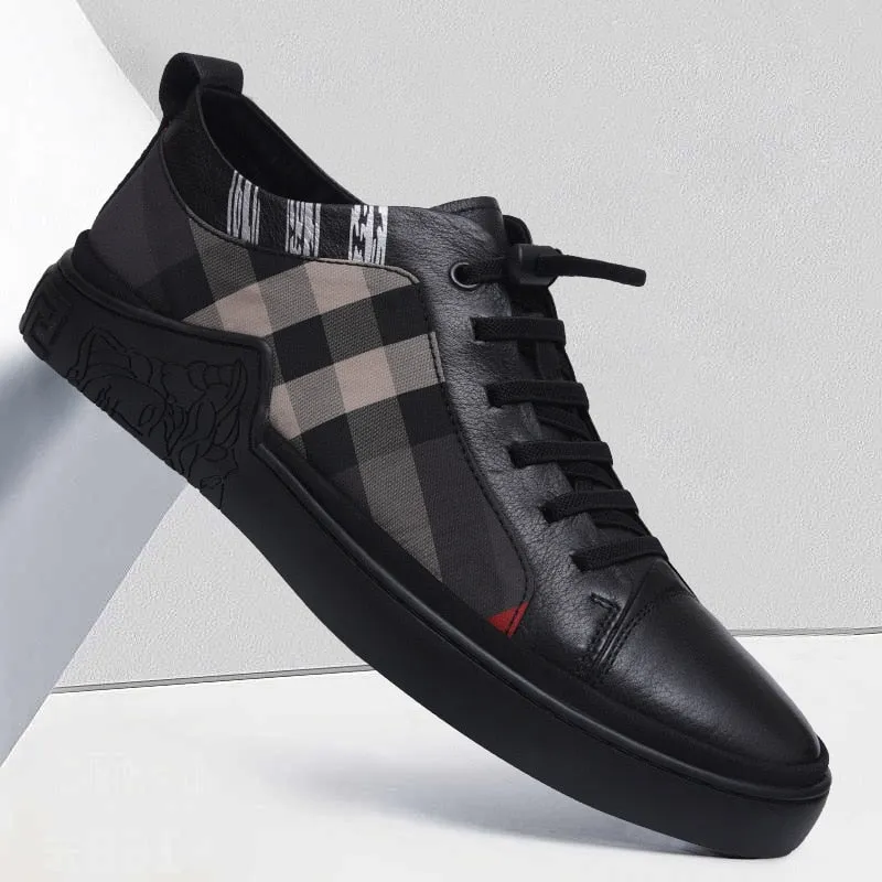 New Low-top Breathable Canvas Leather Sneakers