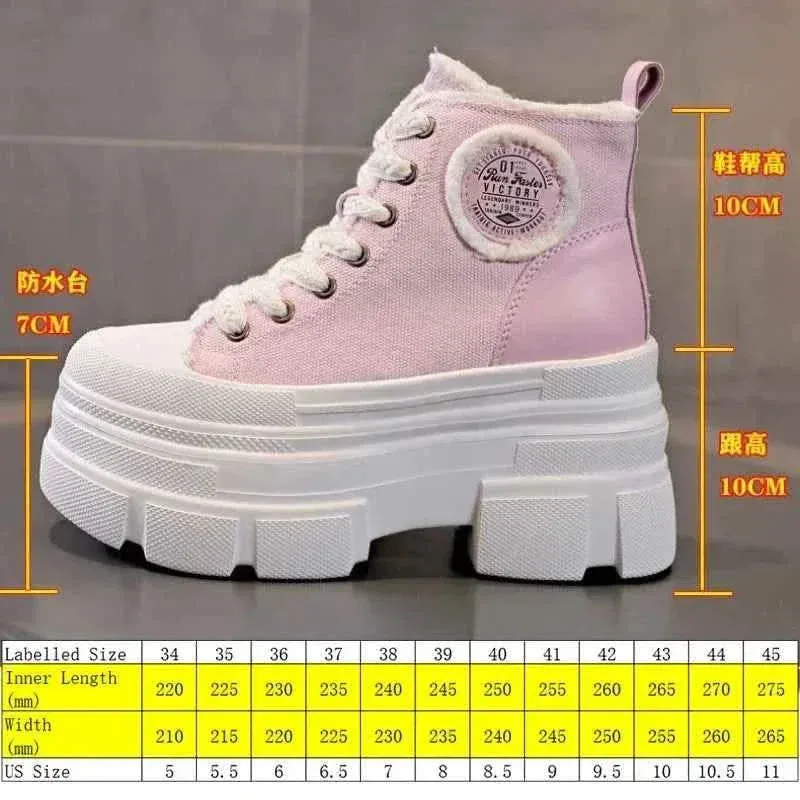 Pink Platform Boots | 10cm High Wedge Heels