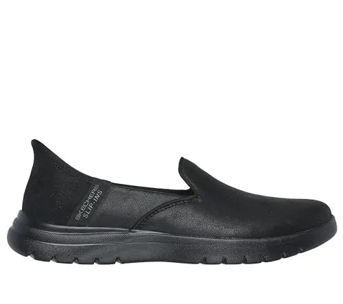 Skechers Women's Slip on Loafer, Black, 9