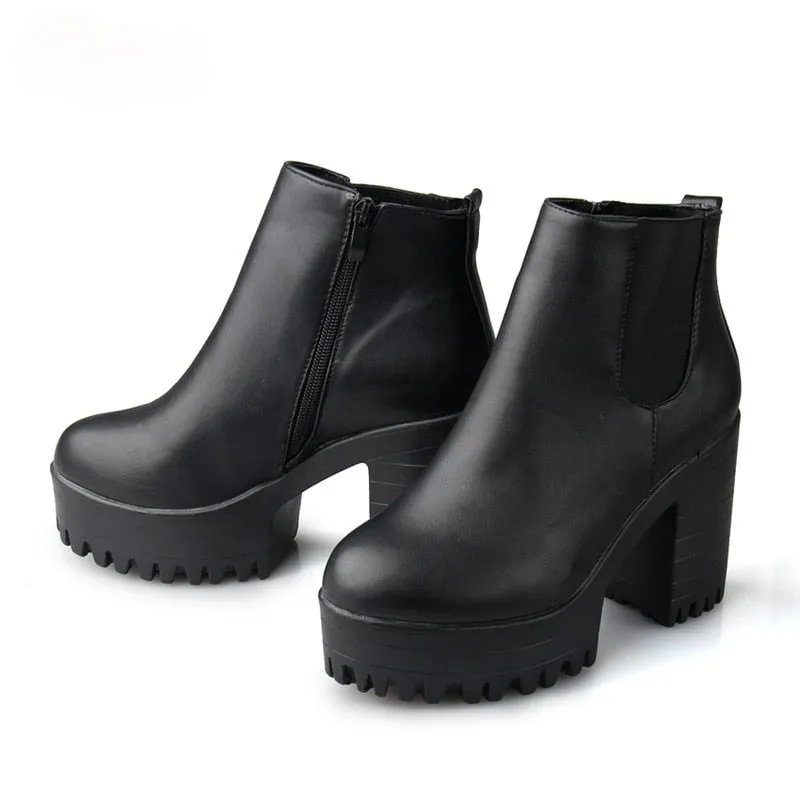 Square Heel Women Boots