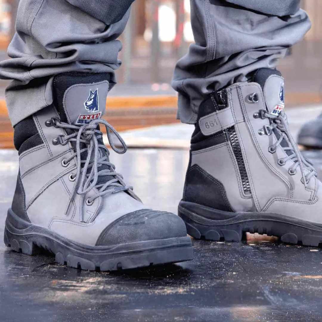 Steel Blue Mens Work Boots Southern Cross Zip S3 - SLATE