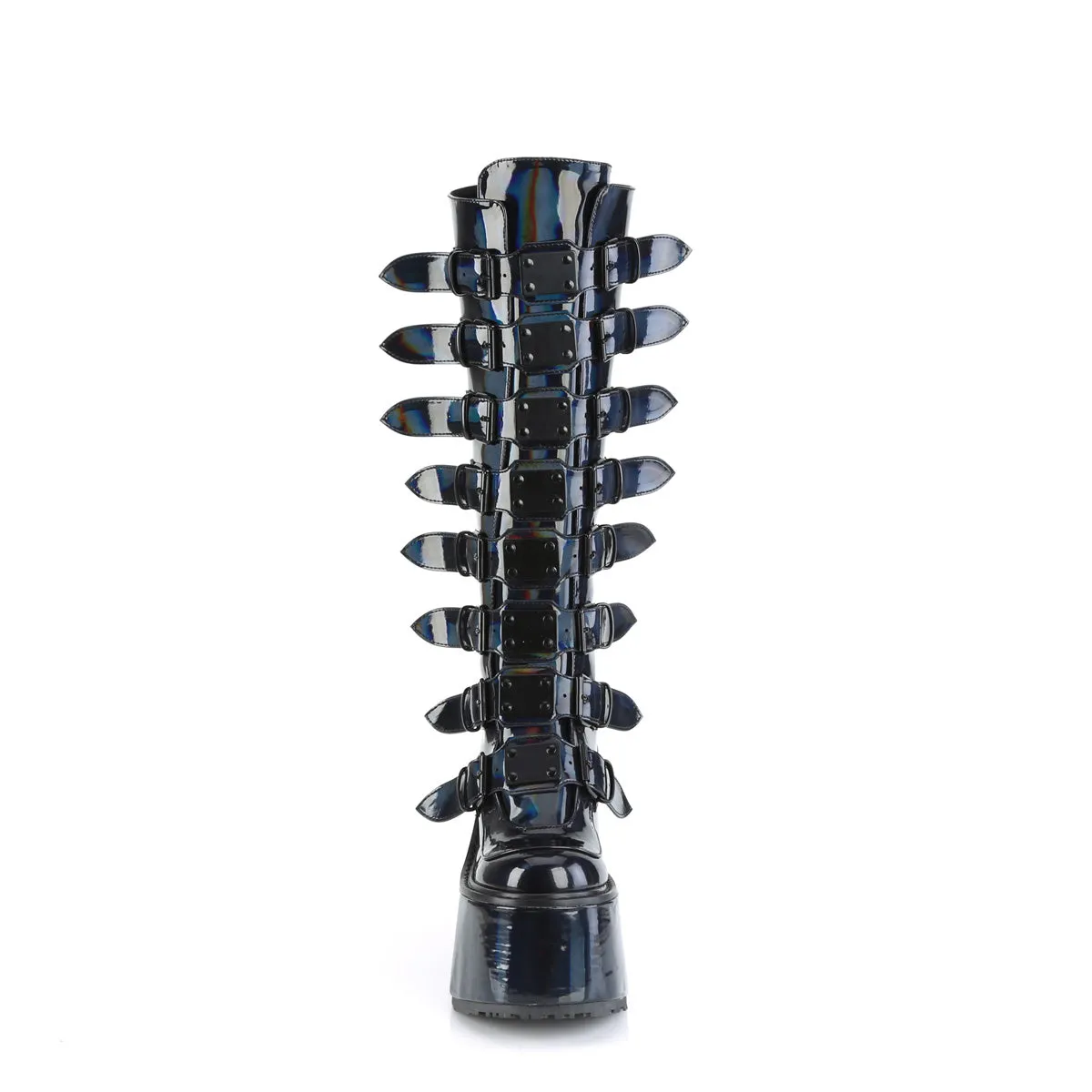 Swing 815 Black Hologram Platform Knee Boots