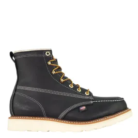 Thorogood 6" Black Moc Toe Safety Toe Wedge Boot 804-6201